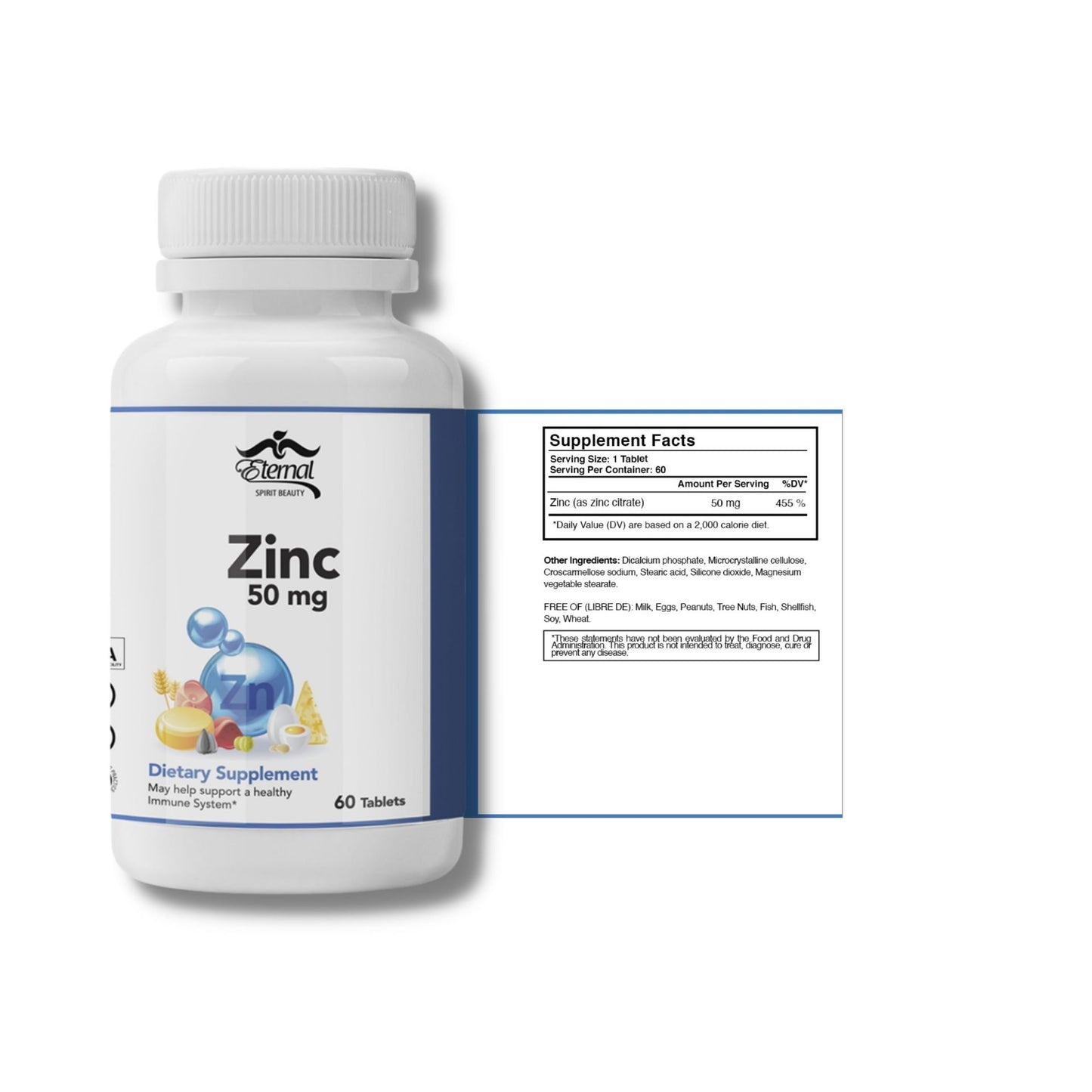 Eternal Spirit Beauty Zinc – Essential Mineral for Immunity, Skin & Vitality