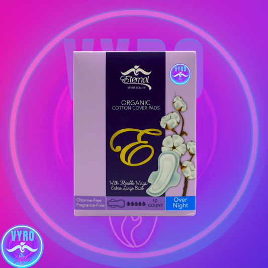 Organic Cotton Cover Pads Chlorine and Fragrance-Free Women Over Night